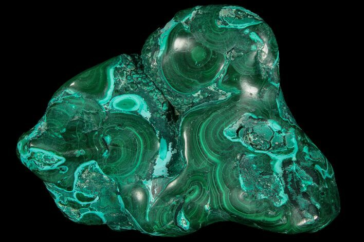 Polished Botryoidal Chrysocolla and Malachite - Congo #94186